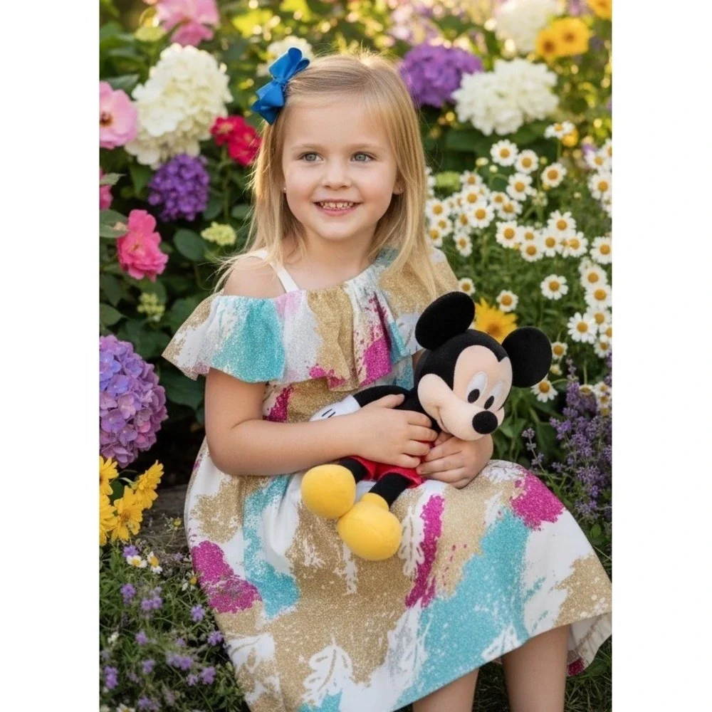 Disney Store Pocahontas Princess Dress Up Costume Shift Feathers Glitter Size 4T - Picture 5 of 10